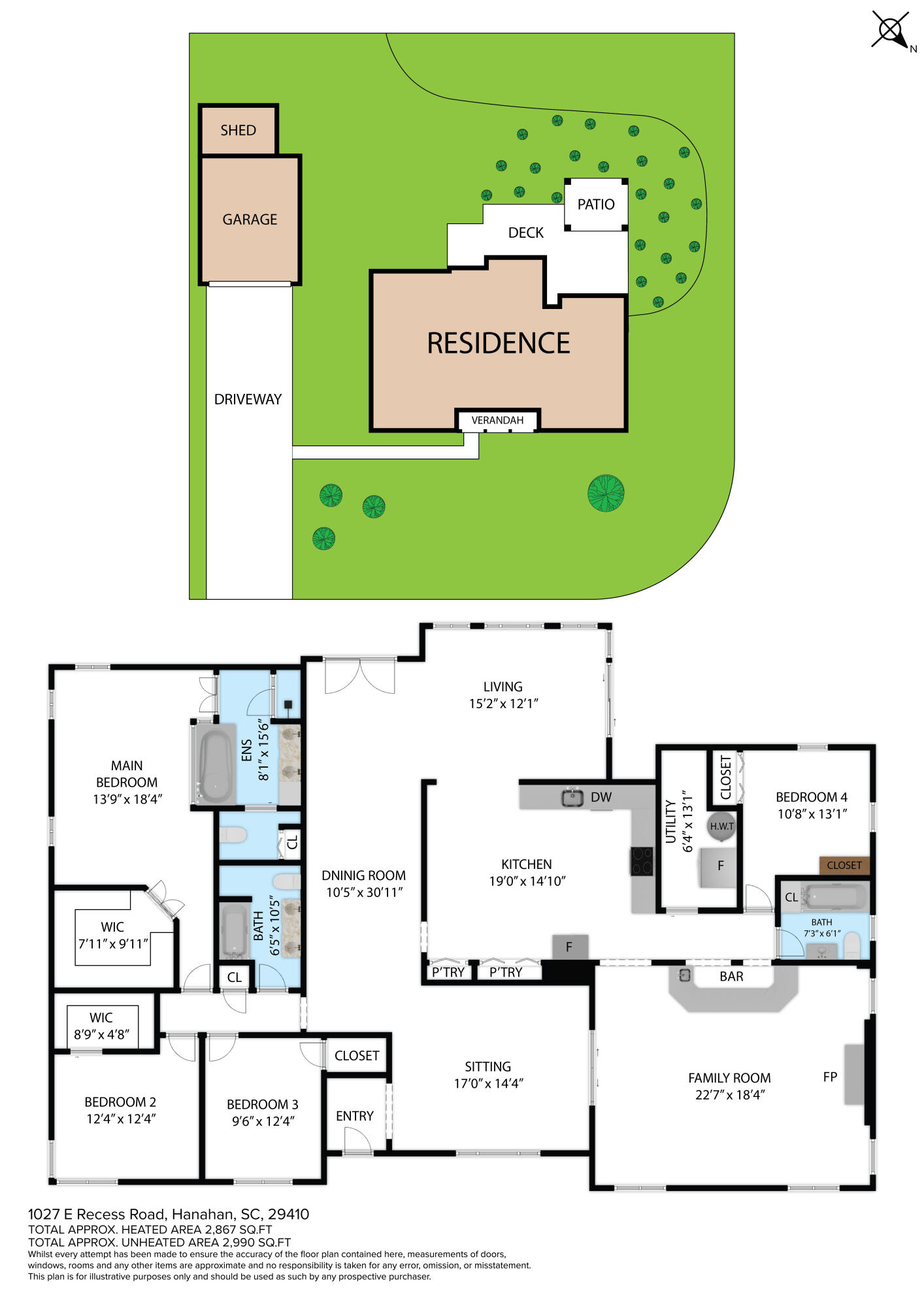 Property image 3 of 1027 E Recess Road in Berkeley Hills, Hanahan, SC 29410